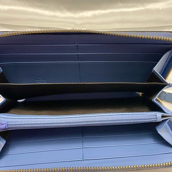 Gucci GG Blue Marmont Leather Wallet Japan Exclusive - Picture 8 of 13